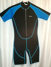 Youth Blue Sea Skin Wet Suit Size 12 Neoprene Zipper Shorty