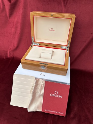 NEUF Original Omega Bois Suisse Présentation Coffret Cadeau Etui Rangement...
