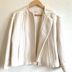 white boucle jacket