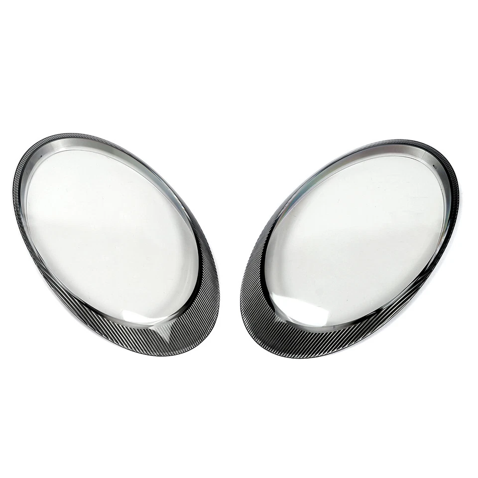 Pair Front Headlight Lens Covers Shell For Porsche 997 911 Carrera 2006-2012 L+R Foto 3 de 4