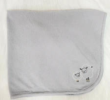 Parents Choice Baby Blanket Gray Lamb Thermal Waffle Cotton Security  B20
