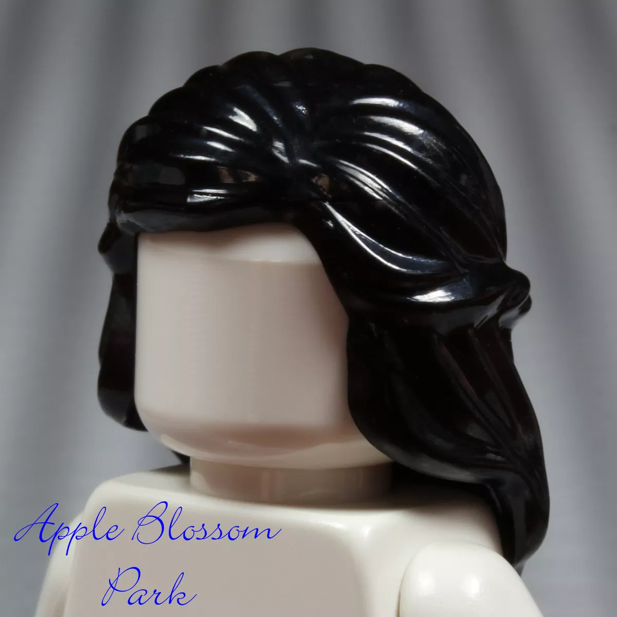 Lego long black hair sales