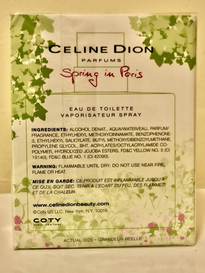 Celine Dion Avon Spring In Paris 1,7 fl oz. Nuevo precintado en caja Foto 2 de 2