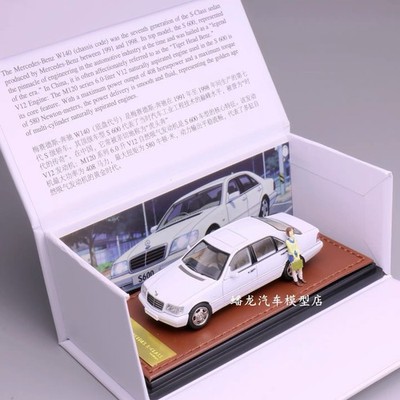 WTX 1:64 S600 W140 Initial D Natsuki White Alloy Model Collectible