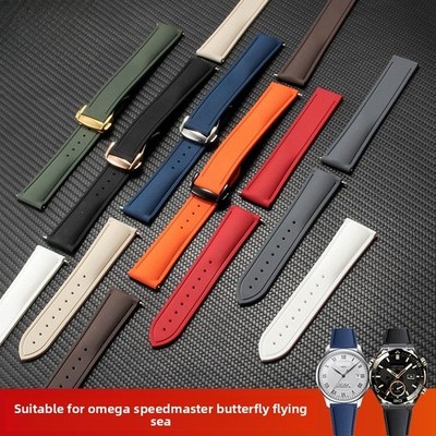 Waterproof Thicked Fluororubber Watch Band Strap 20 21 22mm for Omega with Tools