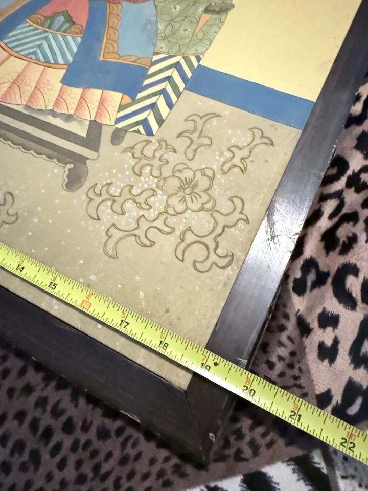 Antique Chinese Ancestor Hand Painting From Hong Kong. 1800’s - Image 3 of 4