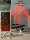 1oz 999 Fine Silver Antique Finish Beskar Darth Vader Bar 250 Mintage