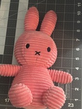 Miffy Plush Bunny Toy 9" Pink Corduroy Bonton Toys Stuffed Animal