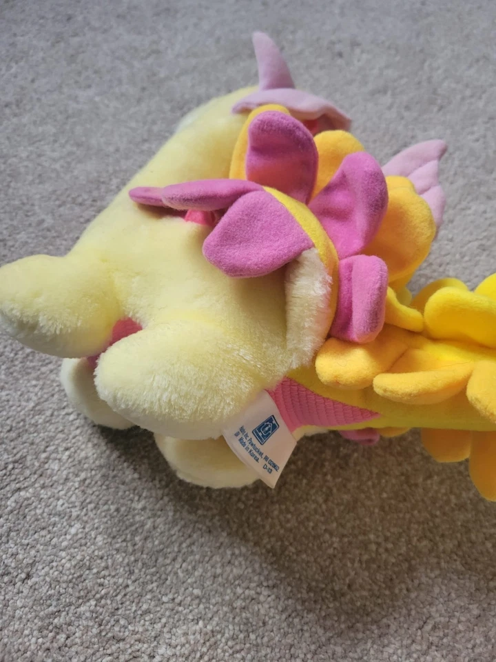 Dinosaurio Dragón Rosa y Amarillo Hasbro Ganz Vintage 1987 en precioso estado Foto 3 de 4