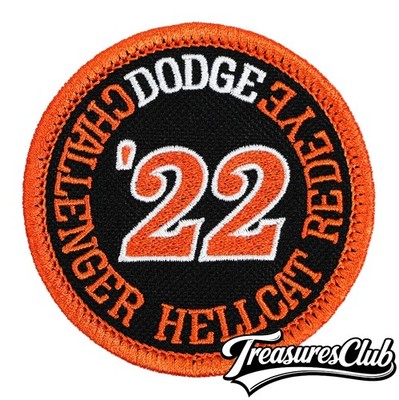 2022 Dodge Challenger Hellcat Redeye Embroidered Patch Black/Orange Iron/Sew-On
