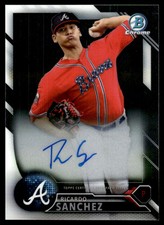 2016 Bowman Chrome Prospects Autographs Ricardo Sanchez Auto Atlanta Braves
