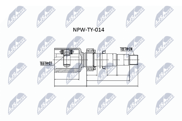 NTY NPW-TY-014 Gelenksatz, Antriebswelle Vorne Rechts FüR Lexus Toyota-image