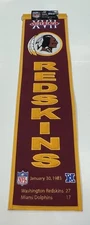 Washington Redskins Super Bowl XVII Winning Streak Embroidered Heritage Banner!