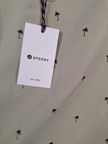 Sperry Premium Tech Shorts Khaki Palm Trees Men Size 34 8" Inseam NWT Golf Chino - Picture 7 of 14