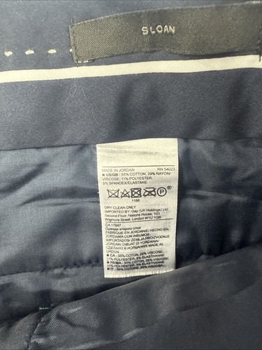 Banana Republic Sloan Navy Blue White Striped Dress Pants Women's Size 6 - Picture 5 of 6