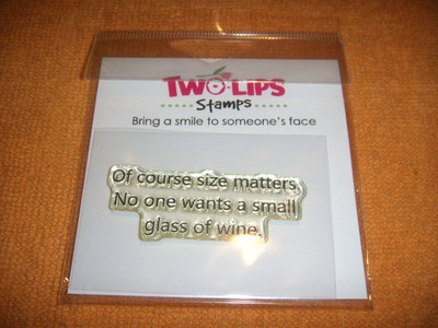 Stampin-UP ( TWO LIPS ) WINE MATTERS NEW 1 pcs Photopolymer Stamp Set  FREE SHIP