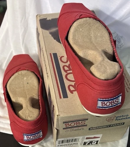 Bobs - Peace and Love Red 33645- Memory foam for Women Size 7.5 Sketchers - NEW