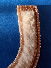 Vintage white mink and faux pearl collar Truly Regal Art Craft Made in Japan