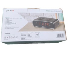 Digital alarm clock with FM radio LCD display dimmer battery mains powered