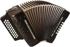 Hohner El Rey del Vallenato Accordion - Black, Harmonica - Free US Shipping!