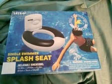 New Funny Inflatable Commode Toilet Seat Lid Tank Pool Float Selfie Beach Pool