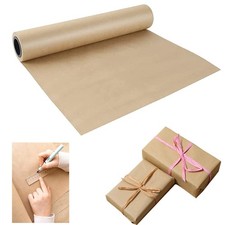 Brown Kraft Paper Roll - 15" x 33' 400" Brown Wrapping Paper for Packing Moving