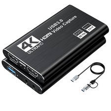 Video Capture Card, Audio Video Capture Card, USB 3.0 Capture Card 4K HDMI Lo...