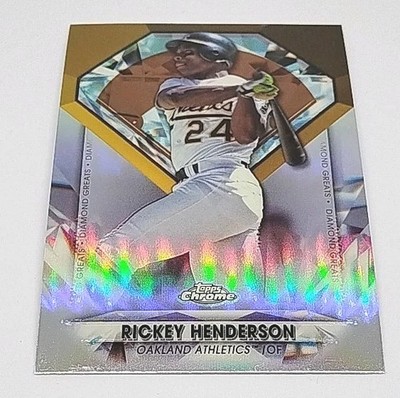 Rickey Henderson Diamond Greats Chrome 2022 Topps Chrome Update Series #DGC-20