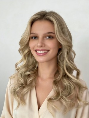 Ombre Aschbraun Blond Balayage Highlights Lace Front 100% Echthaar Perücken