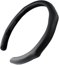 Black Perforated Nappa Leather Steering Wheel Cover for Most Cars,Quick Install