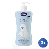 3X Chicco Baby 500 Ml KöRpercreme NatüRlich Weiß