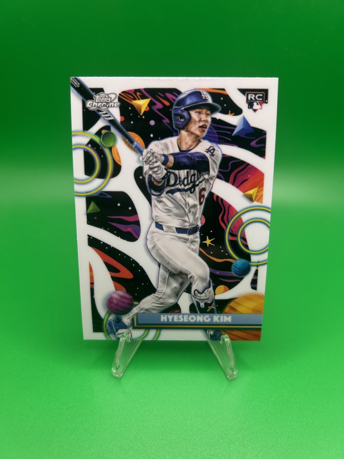 2025 Topps Cosmic Chrome Hyeseong Kim RC White Hole Refractor #181 Dodgers SSP