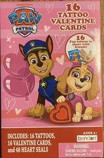 Paw Patrol Valentines Tattoos 16 Per Box