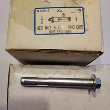 25er Pack 1/2" x 4-1/2" - Zoll Zink Keil Expansion Beton Anker Schrauben