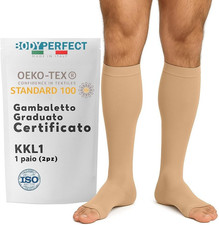Gambaletti Medicali Classe 1 Calze Elastiche a Compressione Graduata 18-21 Mmhg 