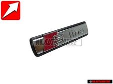 Audi Original S-LINE Vorne Kühlergrill Emblem Schriftzug Chrom - 4F0853736A 2ZZ