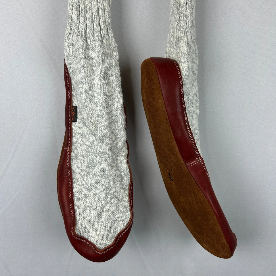 Zapatillas Acorn Original Hombre Calcetín Gris Trapo Lana Nube Cojín Talla 12-13 Foto 3 de 4