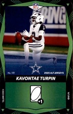 2025 Uno Elite Alternate - Green KaVontae Turpin Dallas Cowboys #172