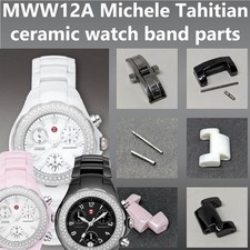 Michele MWW12A Small white black 36mm size Ceramic watch band parts links