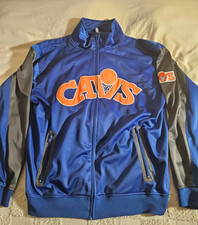 Cleveland Cavaliers Men's Jacket Large Blue Hardwood Classics Used Mint Cavs