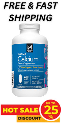 Member's Mark Calcium 600 mg with Vitamin D3 Tablet, 600ct Bone & Muscle Support