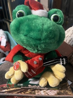 Rockin  Santa Frog - Animated - Jeremiah was a Bullfrog  - Dan Dee Singing Plush