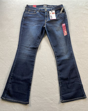 Signature Levi Jeans Womens 20 M Boot Cut Simply Stretch Dark Blue Denim NWT