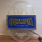 Vintage Olympia Premium Lager Beer Lighted Sign 17" X 11.5" OLY NICE!