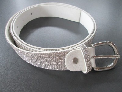 BIR/KÖT-Z6a:1 Brautgürtel Gürtel SKIBA Strass weiß 100cm ZSP-16803-3 NEU