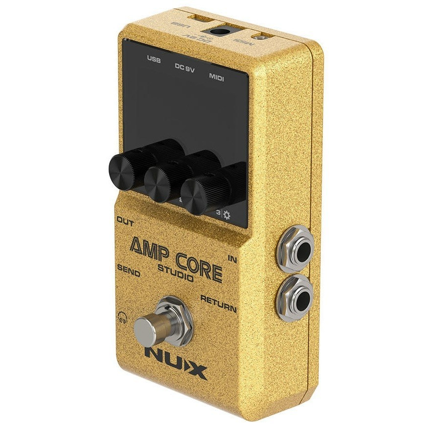 ギター NUX AMP CORE NUX Amp Core Studio Amp Modeling Pedal Gold for sale online