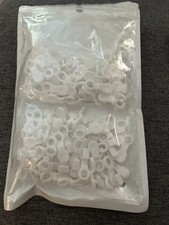 100 Packungen Weiß Gardinenschiene Gleiter Gardinenläufer Gardinenhaken