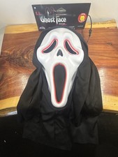 Fun World E.L Ghost Face Light-Up Halloween Mask NWT Tested Works Many Settings