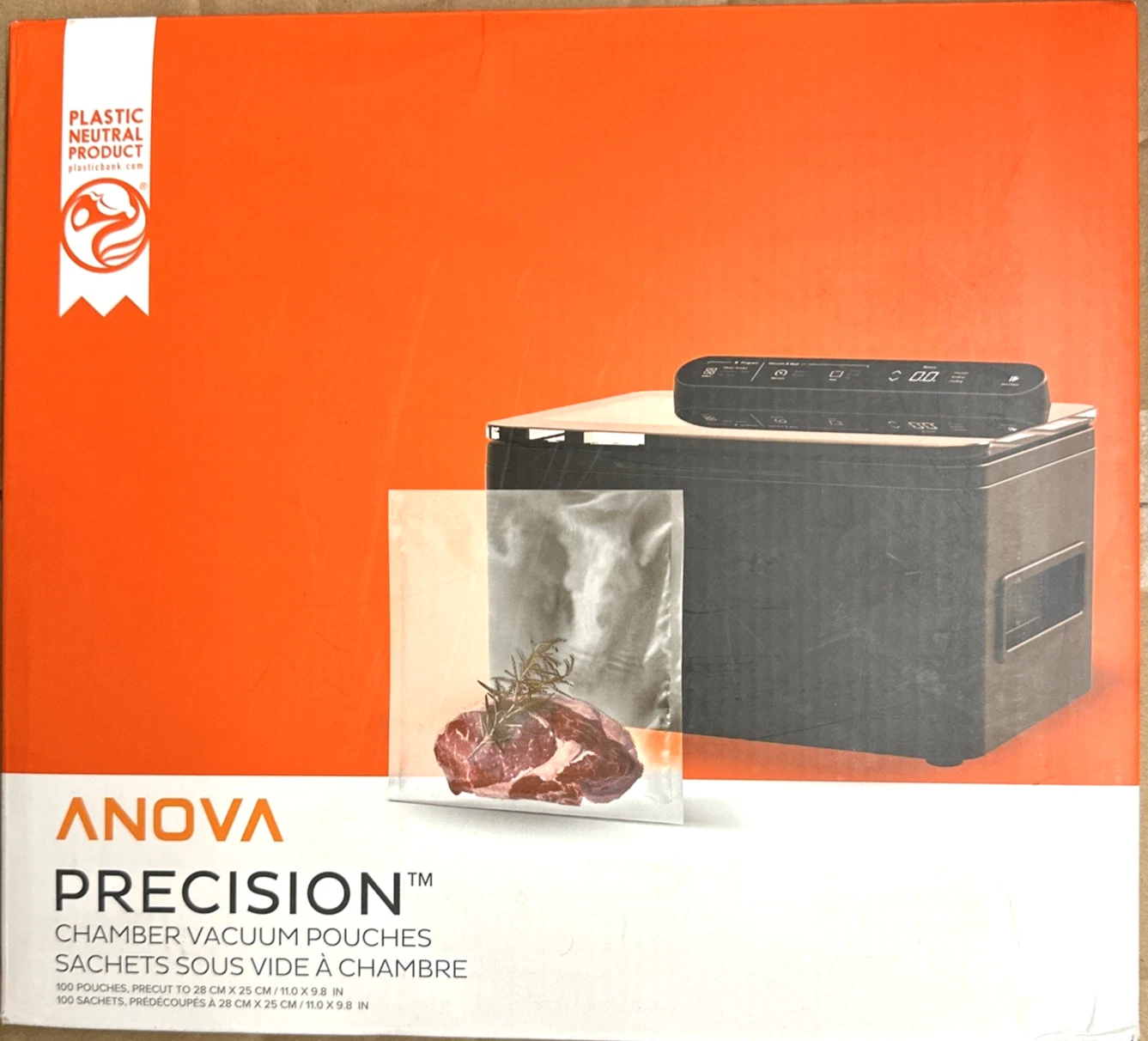 Anova Precision Chamber Vacuum Sealer Pouches 100 Pack. 11" x 9.8"