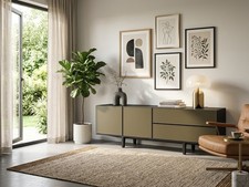 Poliform Home Hotel Sideboard Black/Green Excellent Condition Drawers Cupboard 